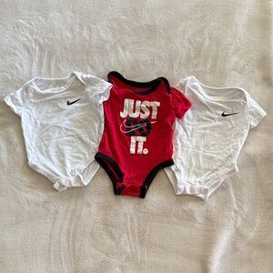 Nike Kids Bodysuit Trio - Red, Black, and White
